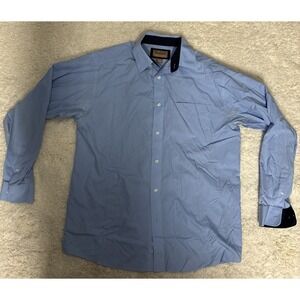 Ariat Western Shirt Mens L Blue Long Sleeve Button Down Fast Shipping READ***